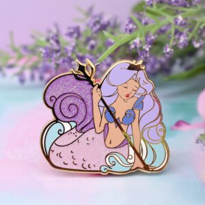 Glitter enamel pin